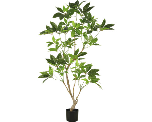 Konstträd zimmeraralie grön i kruka 150 cm Konstgjort träd med gröna blad i kruka