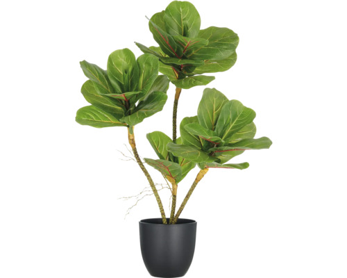 Konstväxt ficus lyrata i kruka 65 cm Konstgjord fiolfikus i kruka