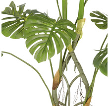 Konstgjord Monstera-växt med blad och stam