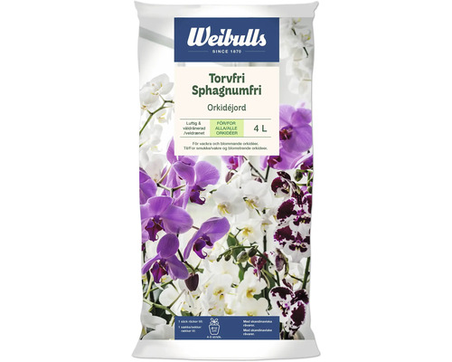 Orkidéjord WEIBULLS torvfri 4L Weibulls Torvfri Sphagnumfri orkidéjord, 4 liter