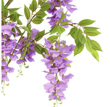 Dekorativ konstgjord blåregn med blommor och blad.