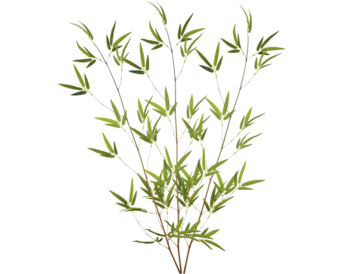 Konstväxt bambu kvist grön 130 cm Dekorativ konstgjord bambugren