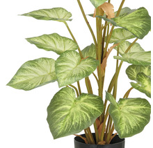 Konstgjord krukväxt med stora blad i kruka