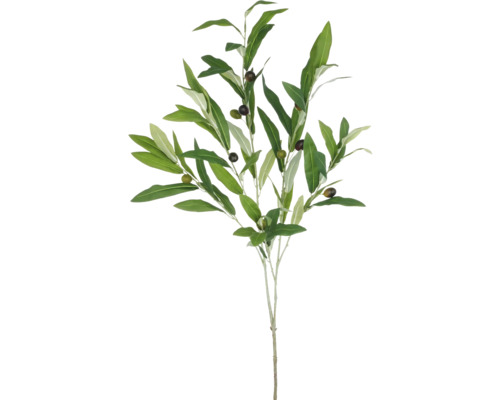 Konstväxt olivkvist med frukter 120 cm Dekorativ olivkvist med blad och frukter