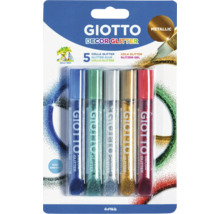 Giotto Decor Glitter limstiftar, 5 stycken, för dekoration och hantverk
