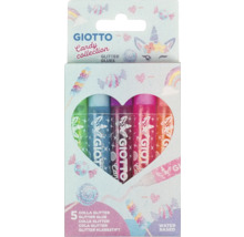 Giotto Candy Collection glitterlim set med fem pennor