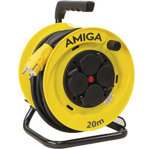 Amiga kabelvinda med 20 meter kabel och fyra uttag