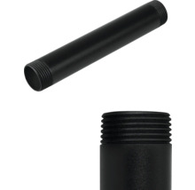 Svart stålrör med gänga