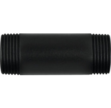 Svart metallrör med gänga