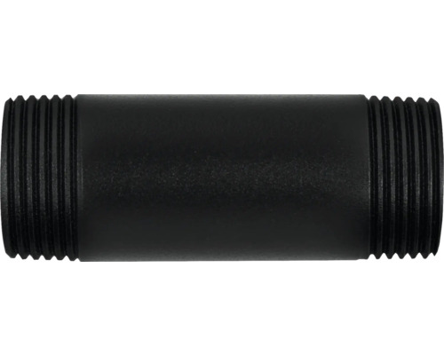 Svart metallrör med gänga