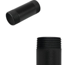 Två rörnipplar med gänga för sanitära installationer