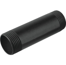 Svart metallrör med gänga