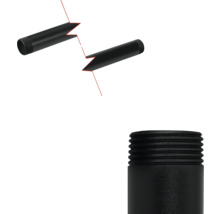 Svart gängrör för anslutning av rör