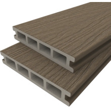 Två trallbrädor i träkomposit