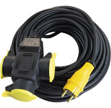 Förlängningskabel med trippeluttag för utomhusbruk