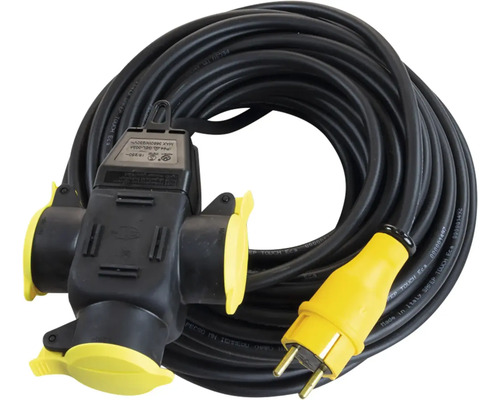 Förlängningskabel med trippeluttag för utomhusbruk