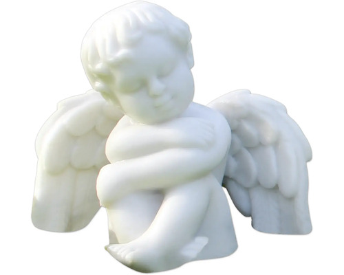 Figur av en sovande ängel med vingar som dekoration