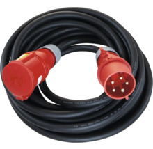 Förlängningskabel med industrikontakt och koppling