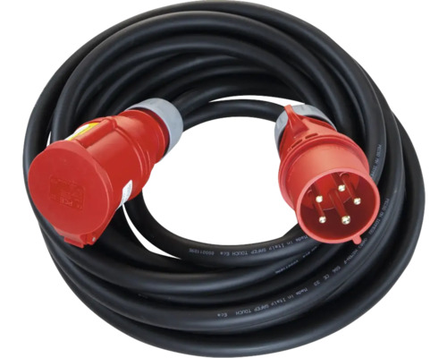 Förlängningskabel med industrikontakt och koppling
