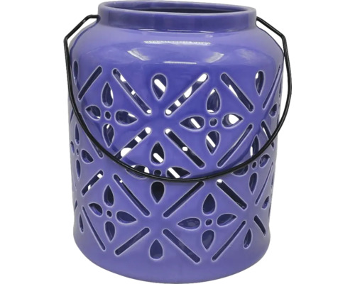 Dekorativ keramisk lykta med handtag