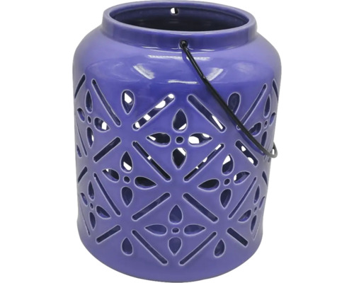 Dekorativ lykta i keramik med handtag