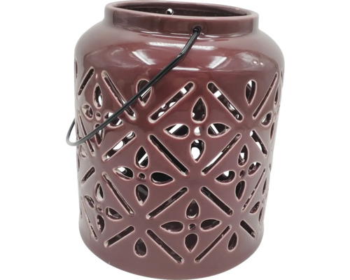 Dekorativ lykta i keramik med handtag