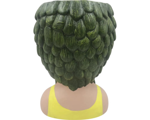 Blomkruka i form av en flicka bakifrån med fjälligt hår