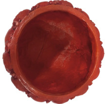 Blomkruka av terrakotta, närbild uppifrån