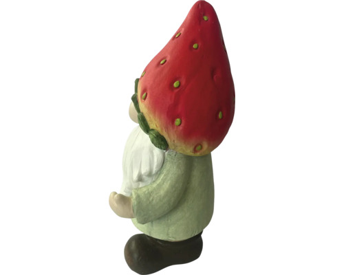 Trädgårdstomte med jordgubbsmössa