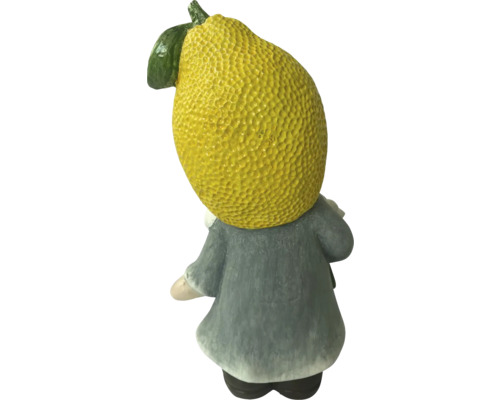Dekorativ trädgårdstomte med citronhuvud