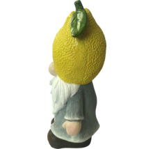 Trädgårdstomte med citronmössa som dekoration