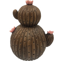 Dekorativ kaktusfigur med blommor