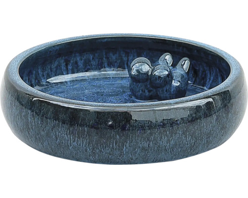 Dekorativ skål med fågelbad av keramik