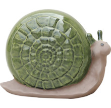 Dekorativ trädgårdssnäcka av keramik