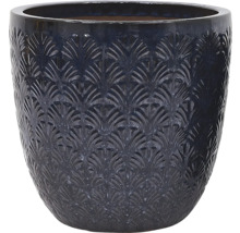 Dekorativ blomkruka med bladmönster