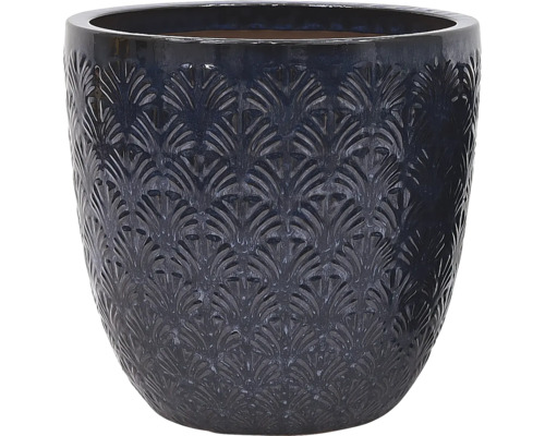Dekorativ blomkruka med bladmönster
