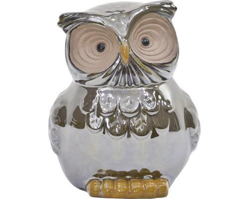 Dekorativ ugglafigur i keramik