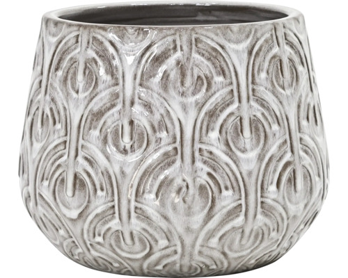 Keramisk blomkruka med mönster