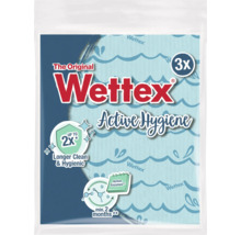 Wettex Active Hygiene disktrasa, 3-pack, för långvarig hygien med aktiva enzymer, håller i minst 2 månader.