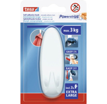 Tesa självhäftande krok, avtagbar upp till maximalt 3 kg