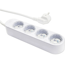 Grenuttag med fyra uttag och stickpropp