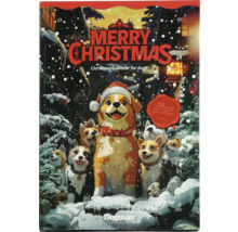 Dogman adventskalender med hundillustrationer och texten 'Have a Very Furry Christmas'