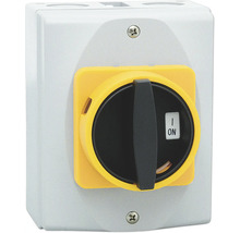 Enpolig utanpåliggande strömbrytare med vridhandtag