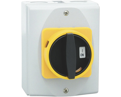 Enpolig utanpåliggande strömbrytare med vridhandtag