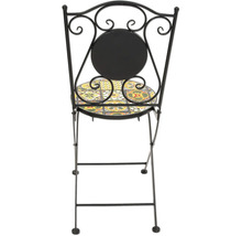 Fällbar trädgårdsstol med mosaiksits och metallram