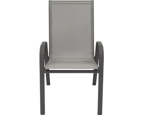 Stapelstol antracit Trädgårdsstol med armstöd