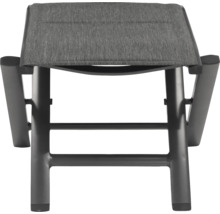 Trädgårdsfåtölj fotpall av aluminium med textilklädsel