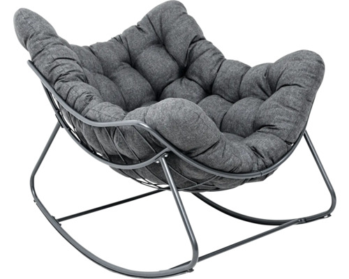 Gungstol med metallram och vadderad klädsel