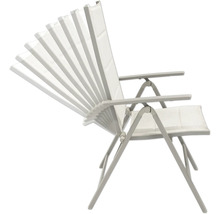 Trädgårdsstol av metall och textil