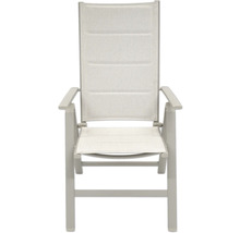 Trädgårdsstol med armstöd och textilklädsel